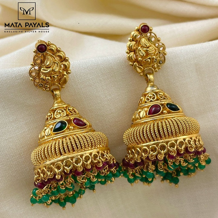 Glamorous Gold Polish Jhumka