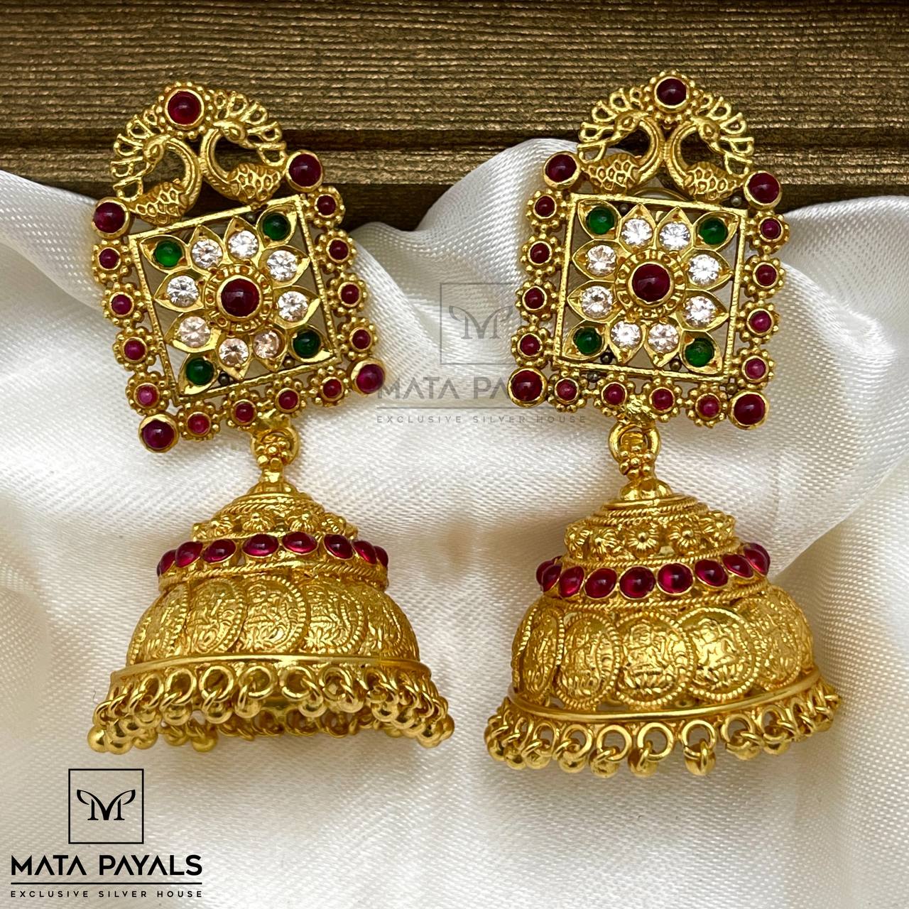 Traditional Lakshmi Kasu Jhumka