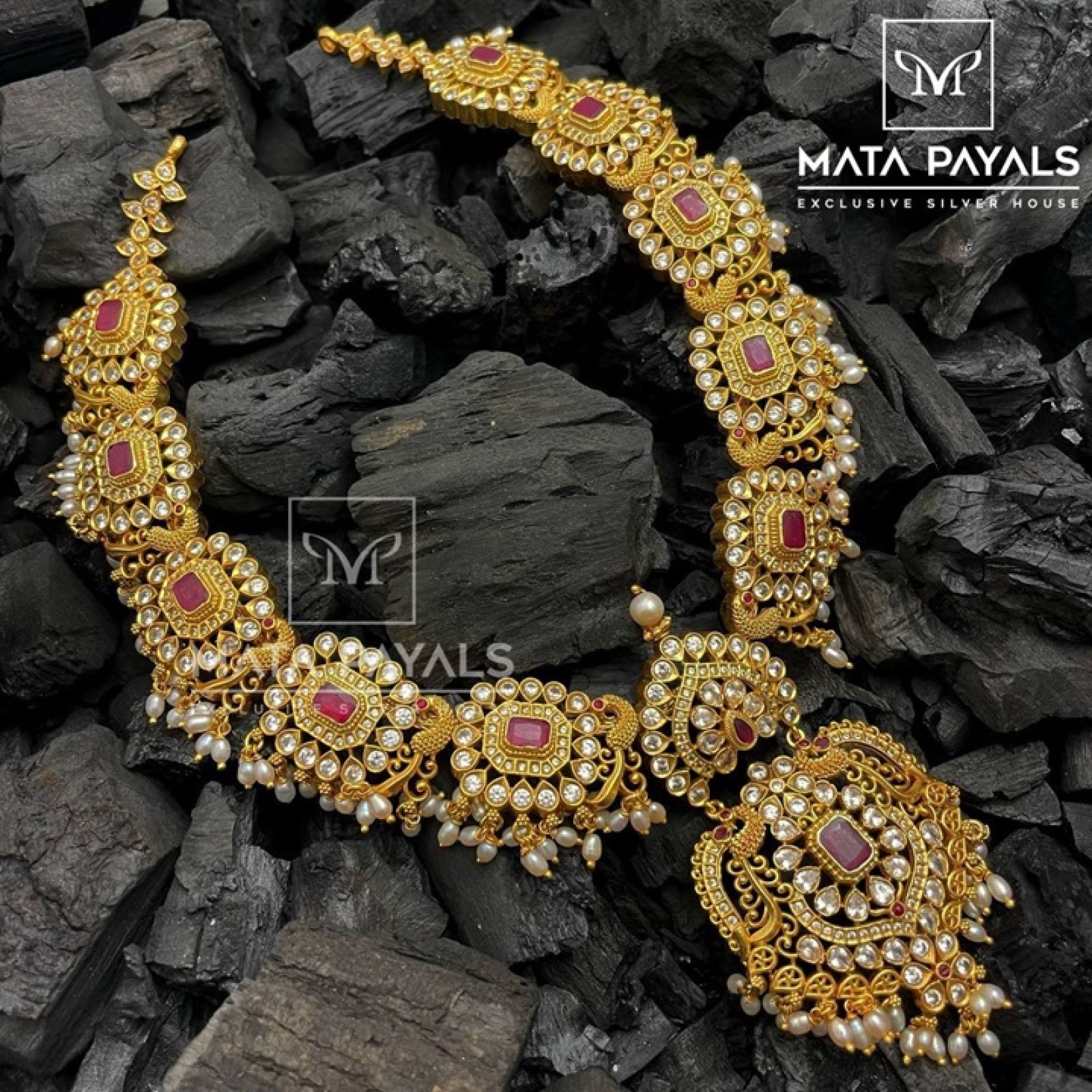 Attractive Guttapusalu Gold Plated Necklace