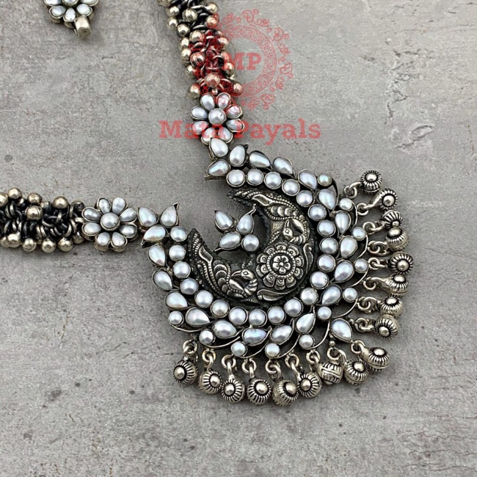 Chand Pearl Ghungroo Necklace