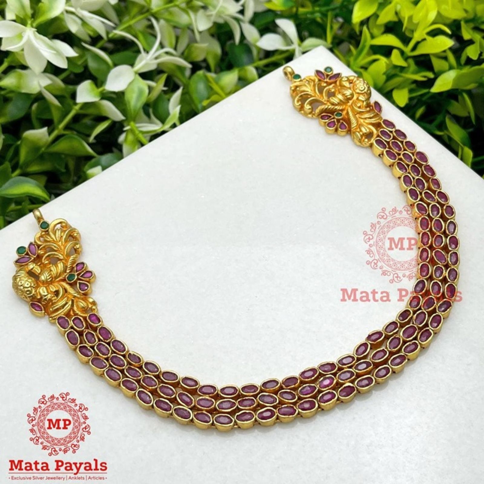 Charming Mayur Layered Gold Plated Necklace