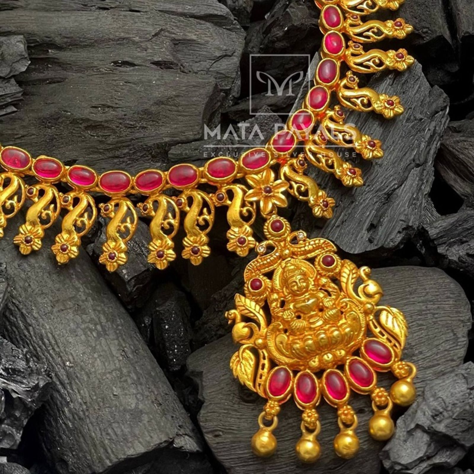 Devi Lakshmi Peacock Delightful Necklace