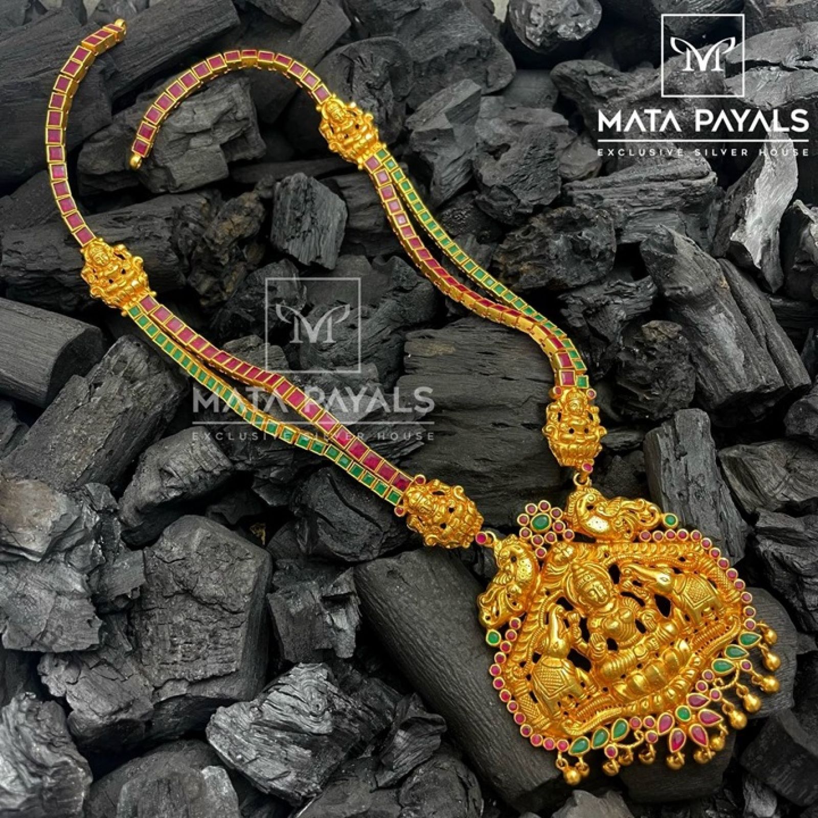 Divine Gajja Lakshmi Nakshi Gold Plated Necklace