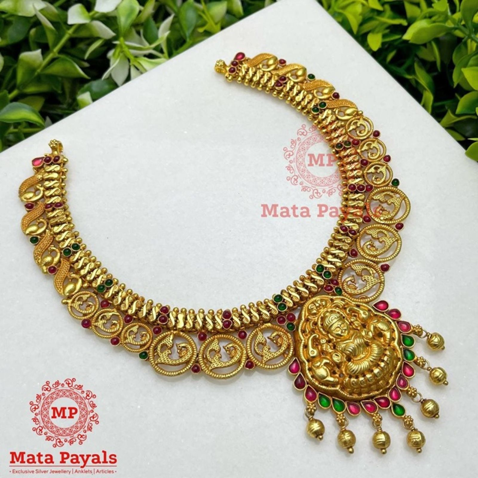 Eccentric Devi Lakshmi Gold Plated Necklace