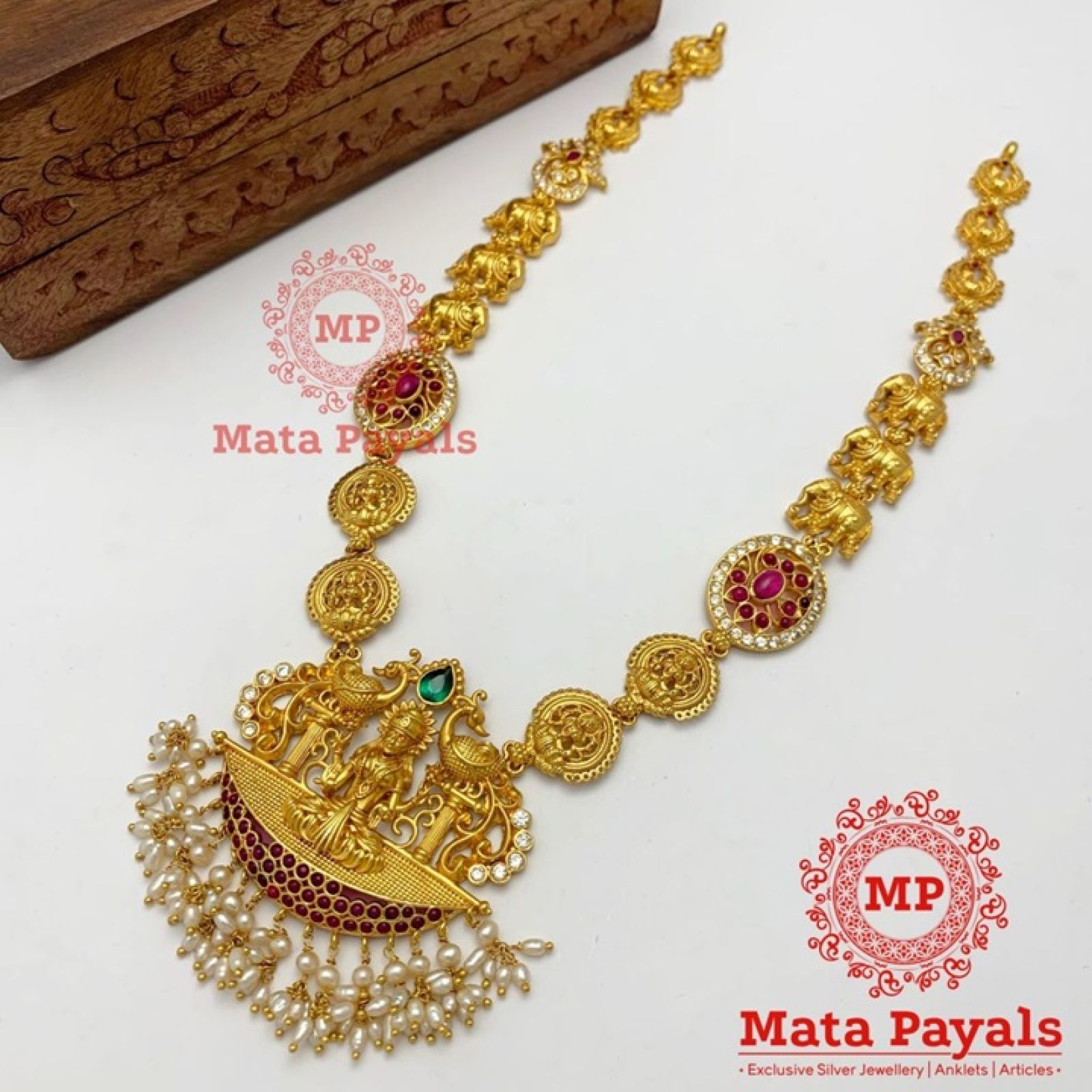 Goddess Lakshmi Nakshi Traditional Necklace