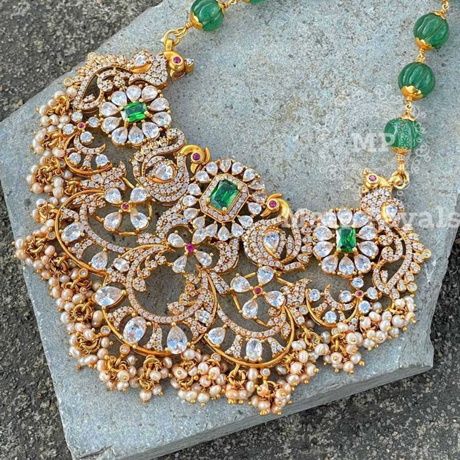 Gorgeous Bridal Royal Gold Plated Necklace