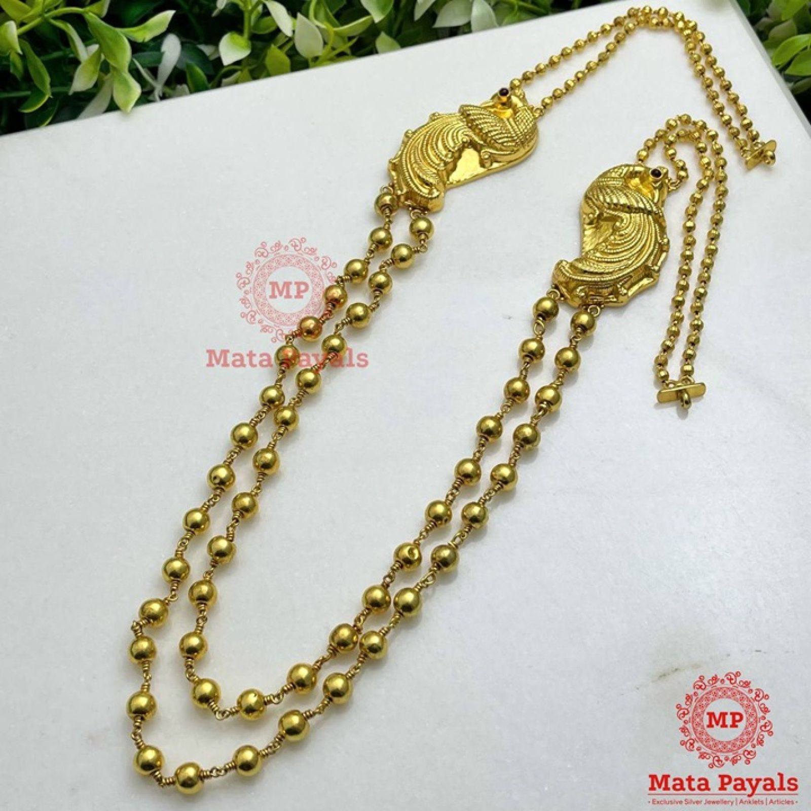Mayuri Gold Plated Beaded Necklace