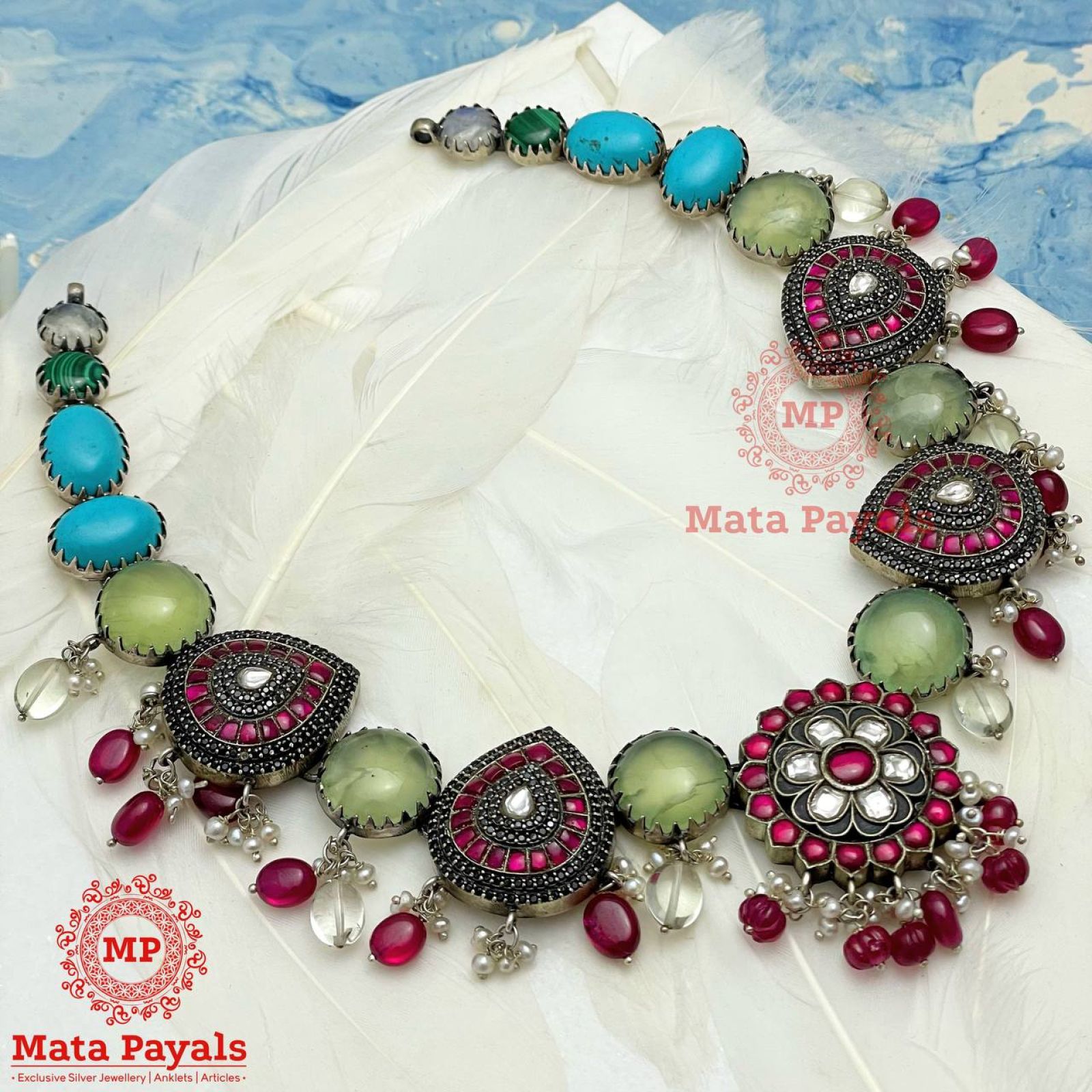 Ravishing Kundan Colourful Necklace