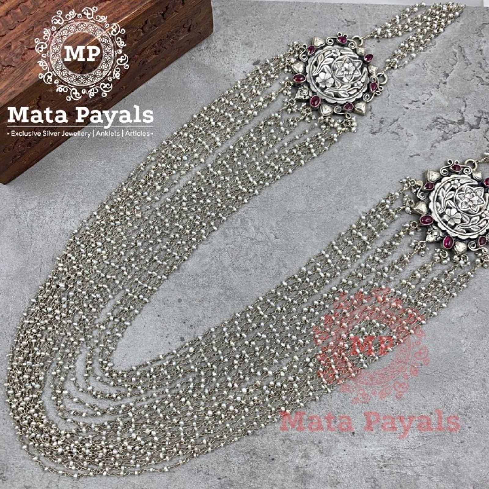 Royal Layered Pearl Mandala Long Hara