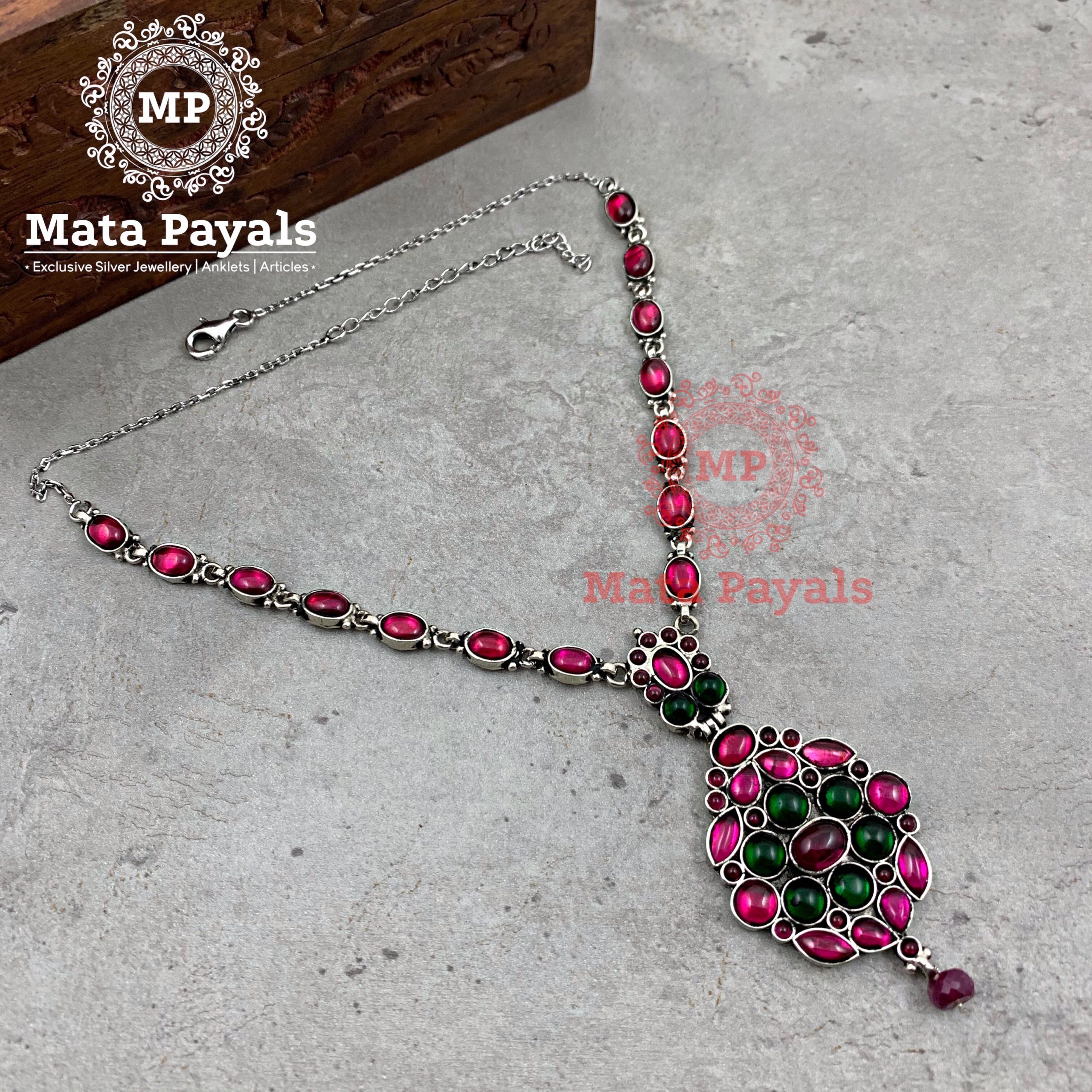 Sunflower Ruby Necklace