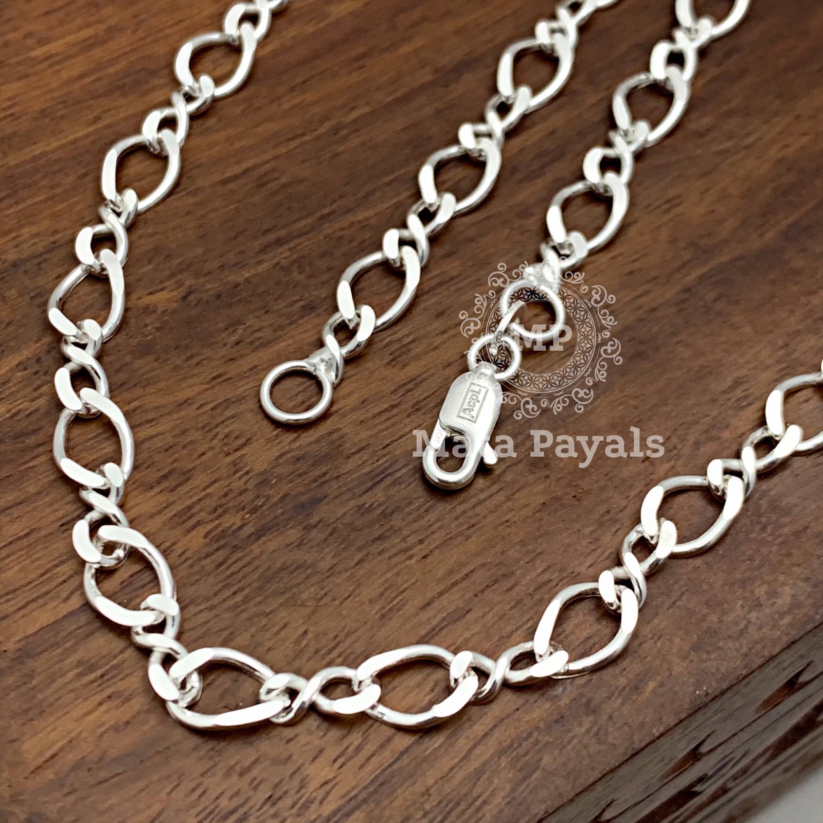 Oval Designed Silver Neck Chain