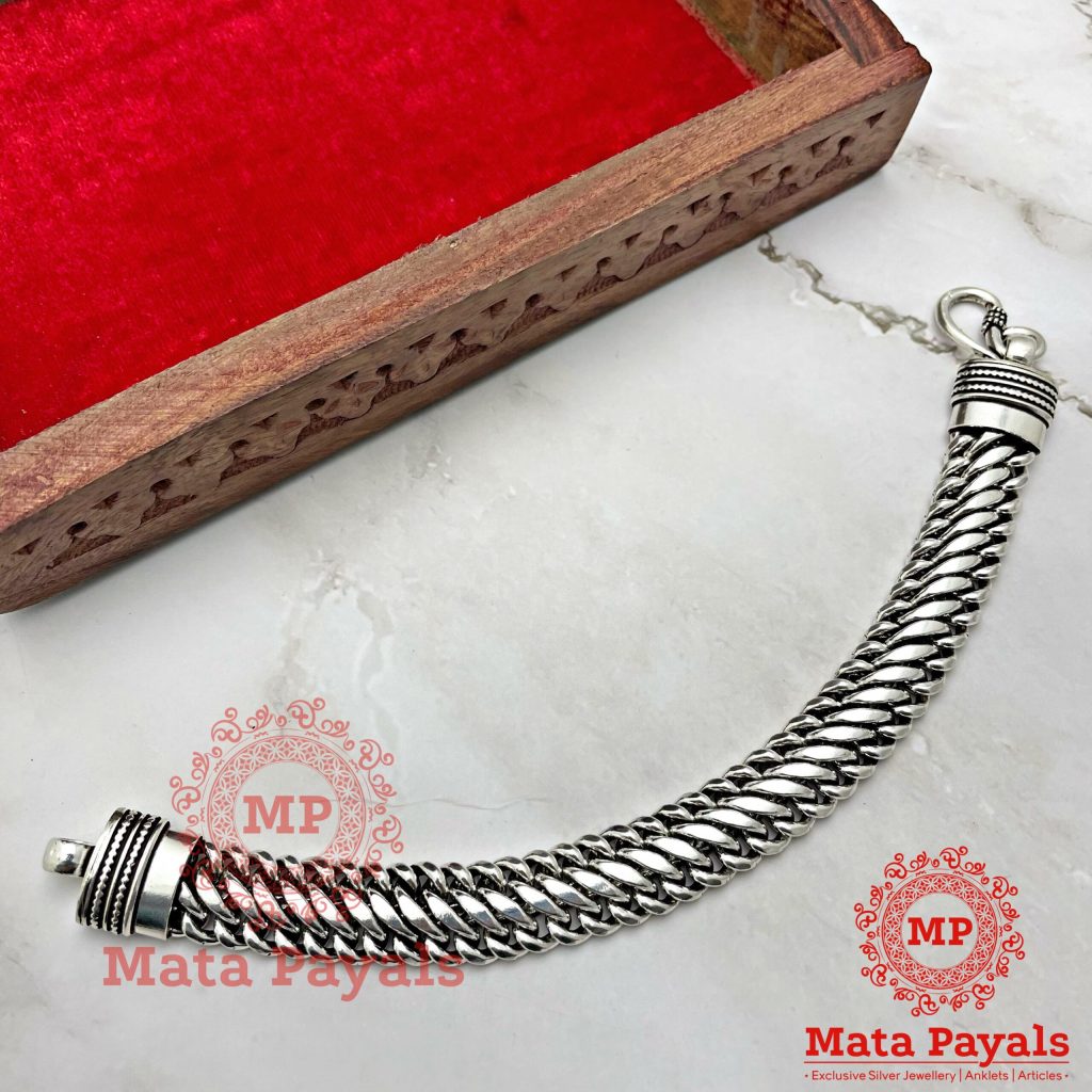Radiant Oxidised Bracelet  Mata Payals Exclusive Silver Jewellery