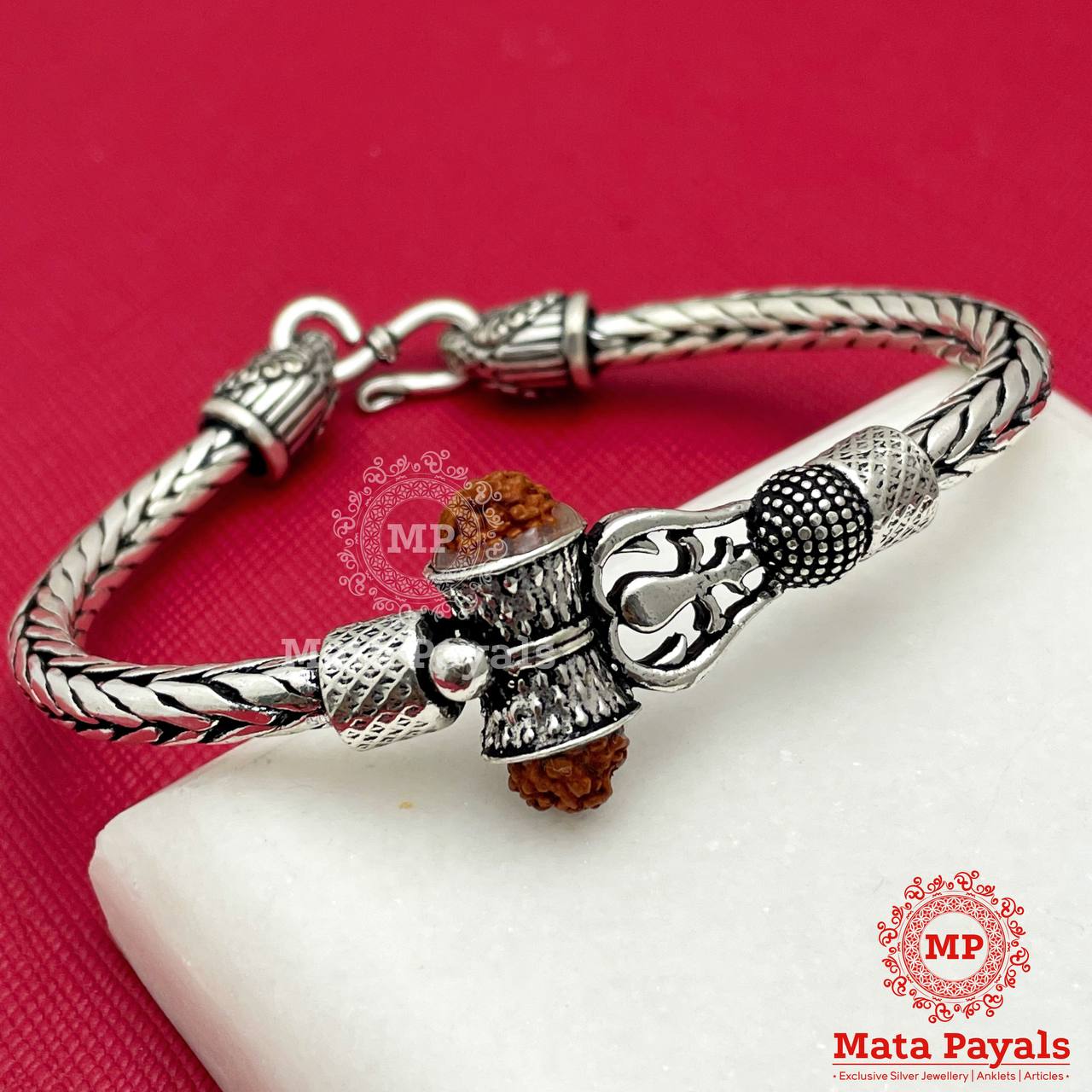 Silver Mens Bracelet - Mata Payals Exclusive Silver Jewellery
