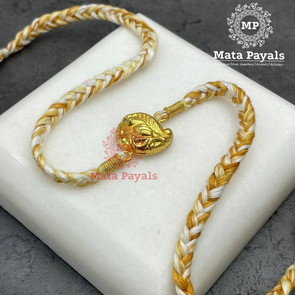 Tracery Gold Plated Silver Rakhi