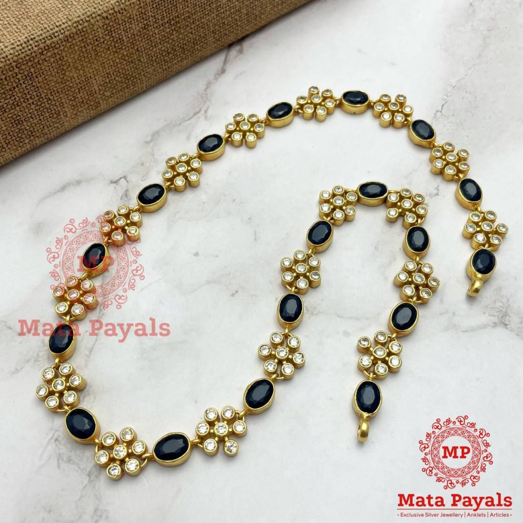Blue Flower Gold Plated Necklace F