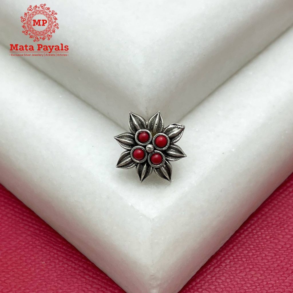 Coral Flower Silver Nose Pressing