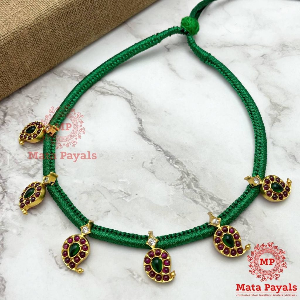 Mango Green Gold Polish Necklace
