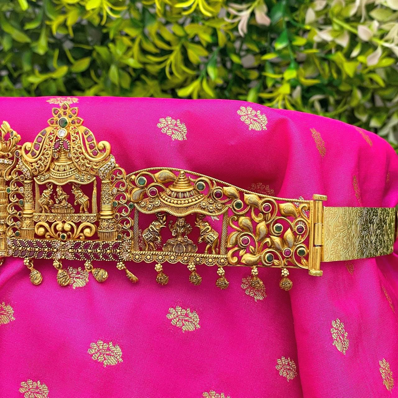 Devi Lakshmi Gold Plated Waist Belt Side