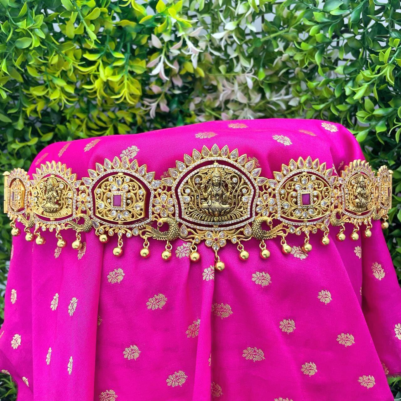 Maha Lakshmi Nakshi Silver Waist Belt