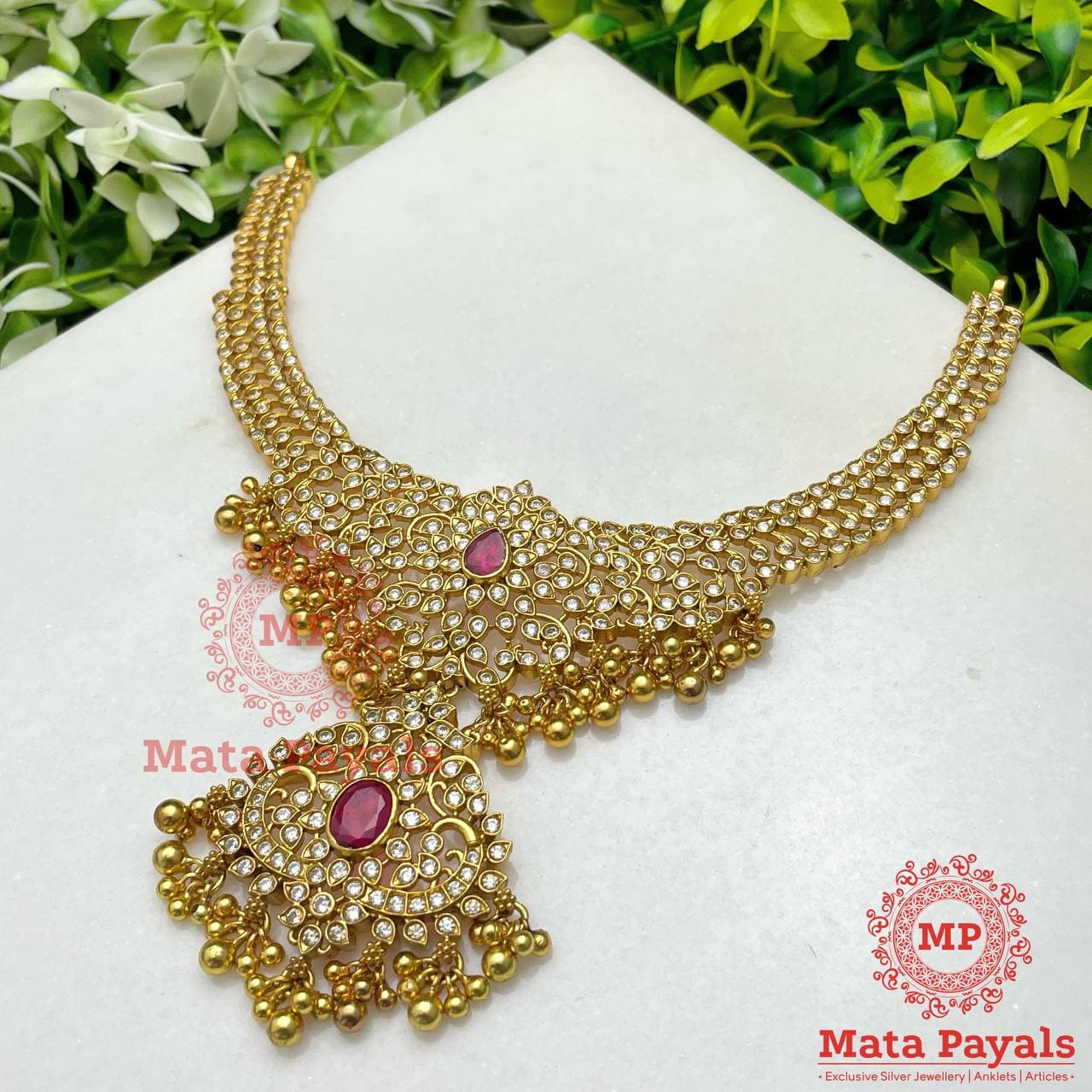 Silver Gold Polish Necklace