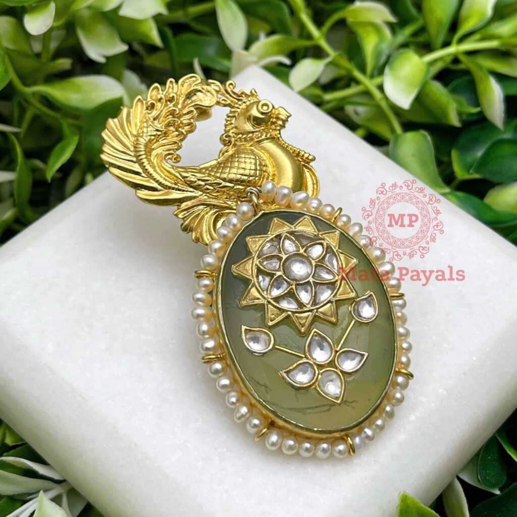 Green Gold Silver Pendant Jewellery