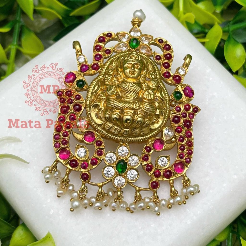 Maha Lakshmi Gold Plated Silver Pendant