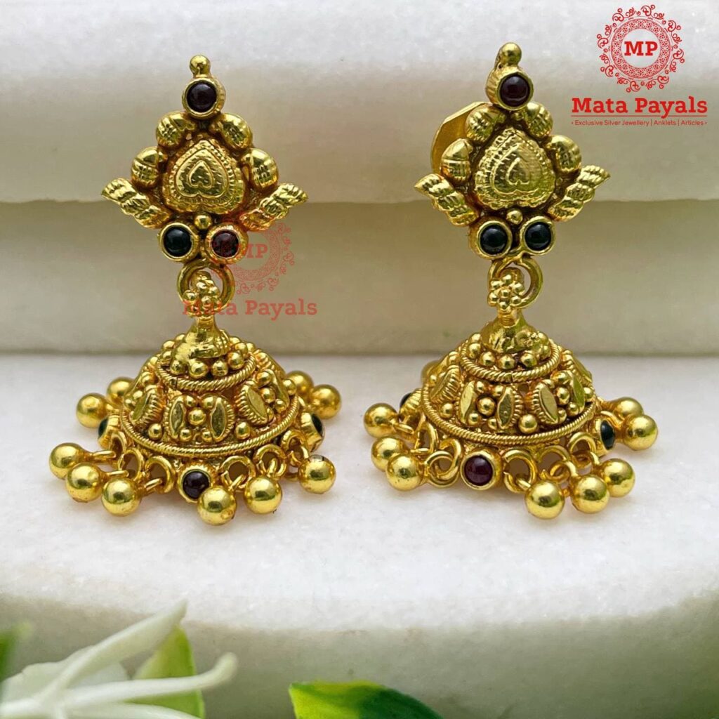 Silver Jewellery Gold Plated Jhumka