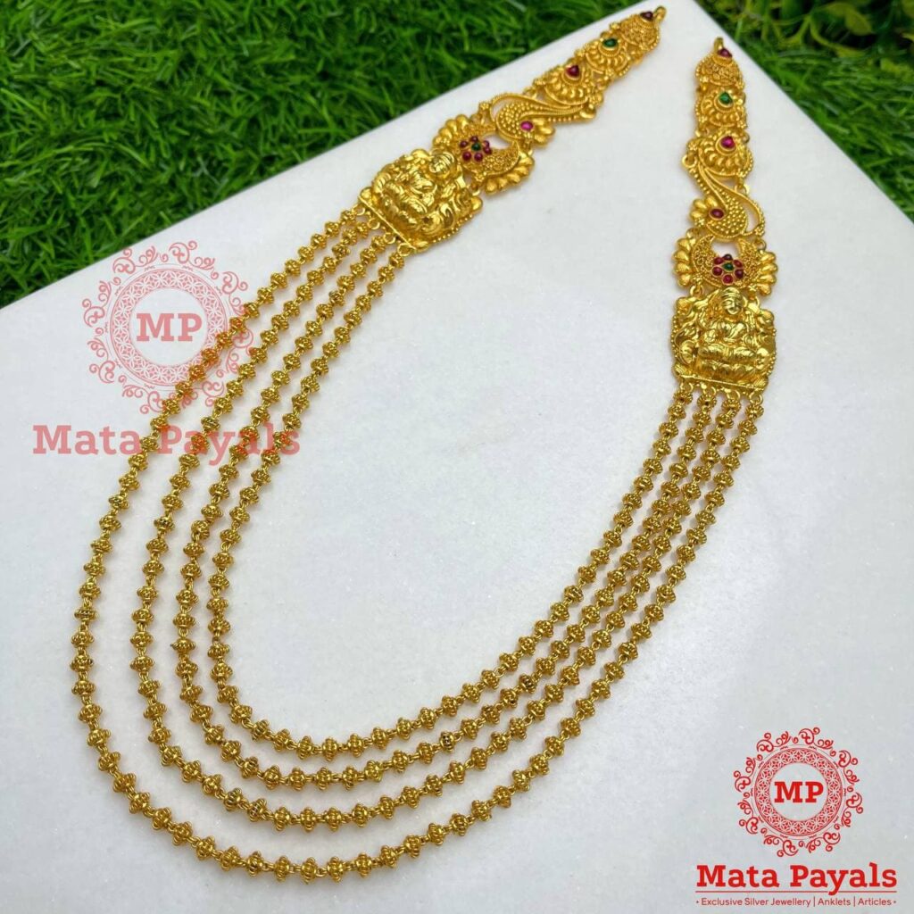 Devi Lakshmi Layered Gold Silver Necklace