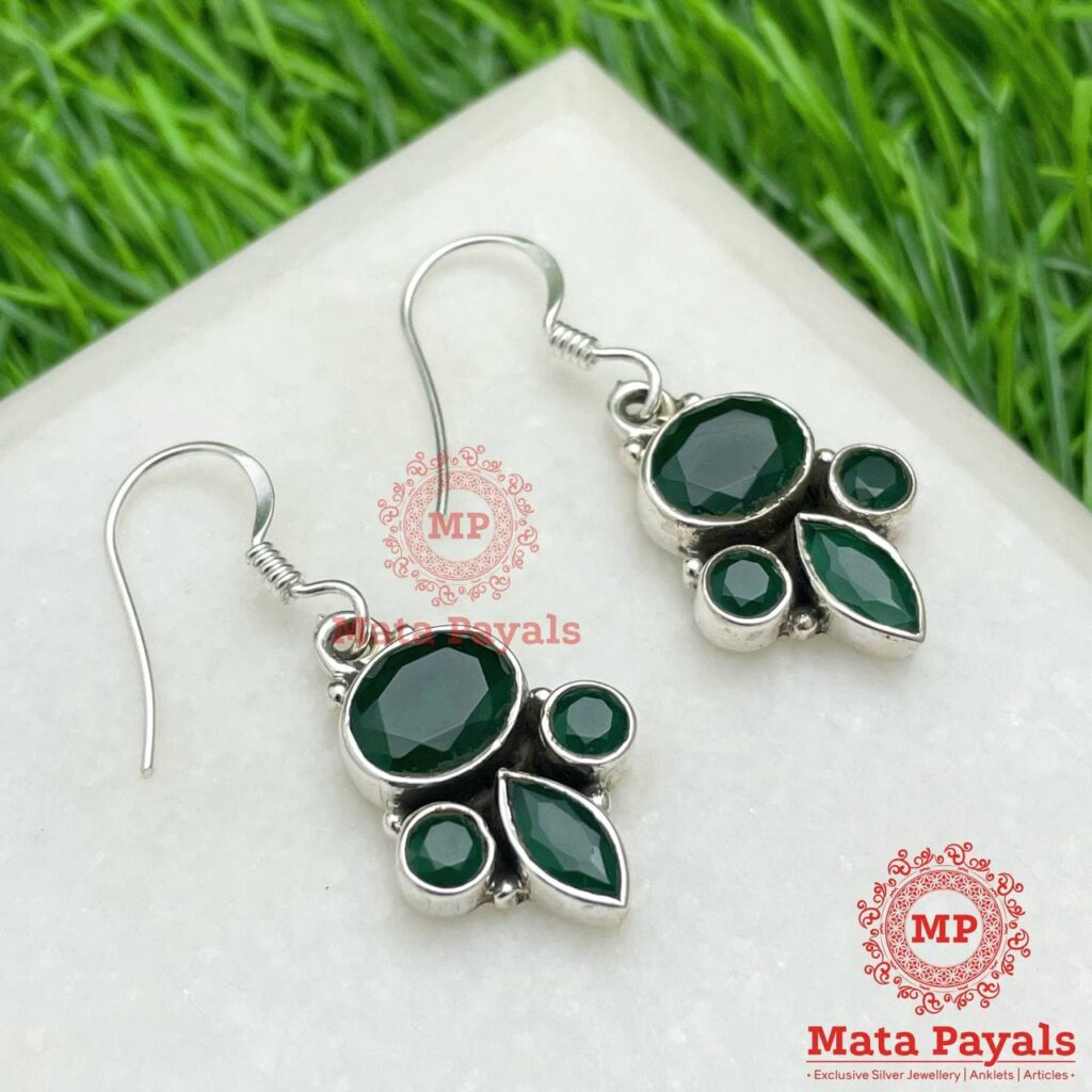 Everyday Green Silver Earring