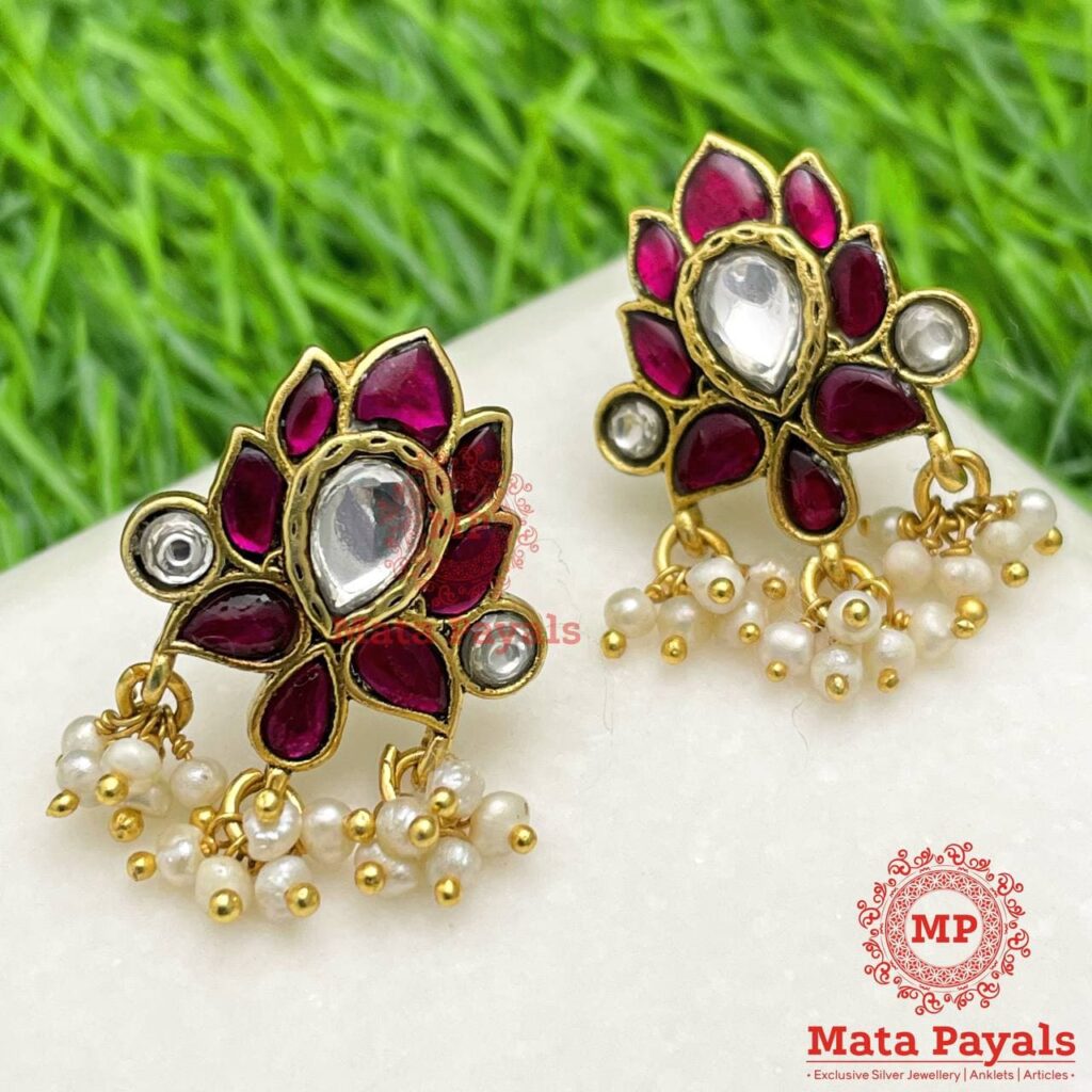 Lotus Gold Plated Earring