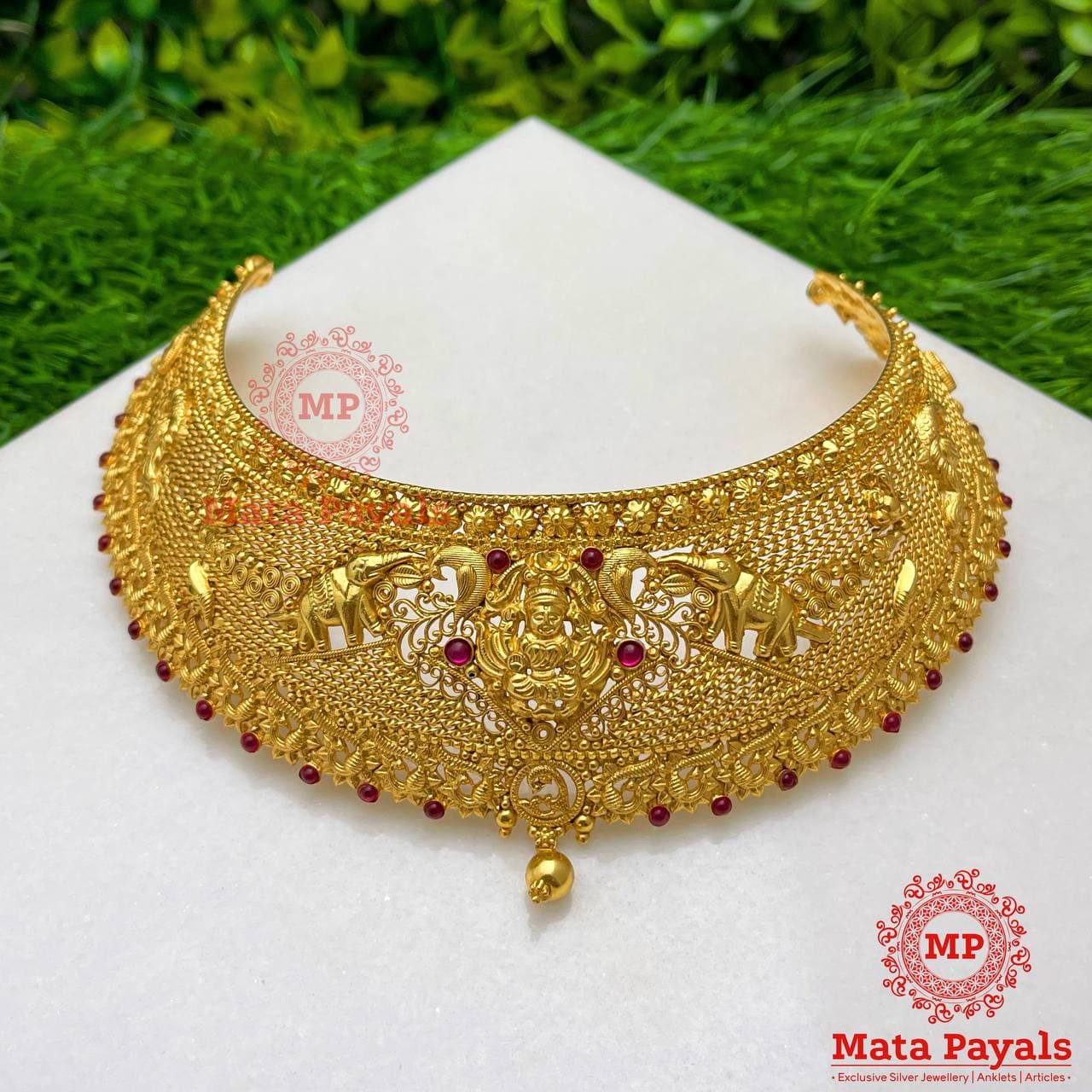 MahaLakshmi Gold Silver Necklace .