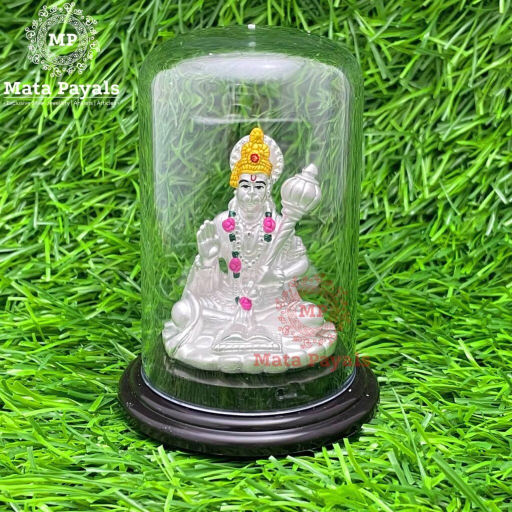 Maruthi Hanuman Silver God Idol