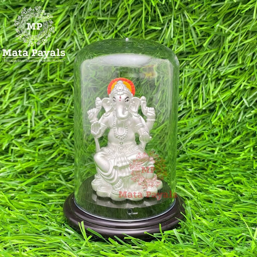 Shri Ganesha Silver God Idol
