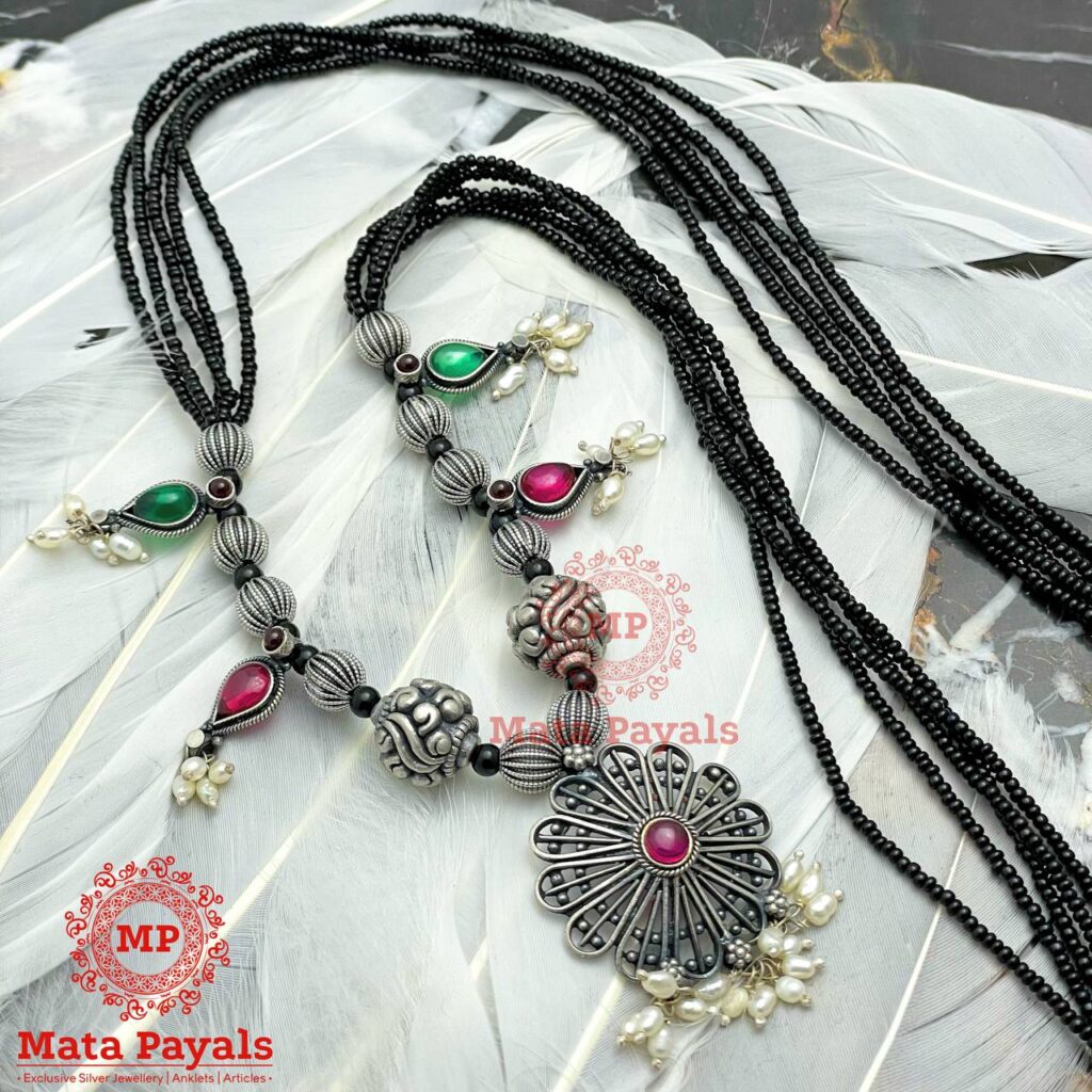 Daily Wear Silver Oxidised Magalsutra