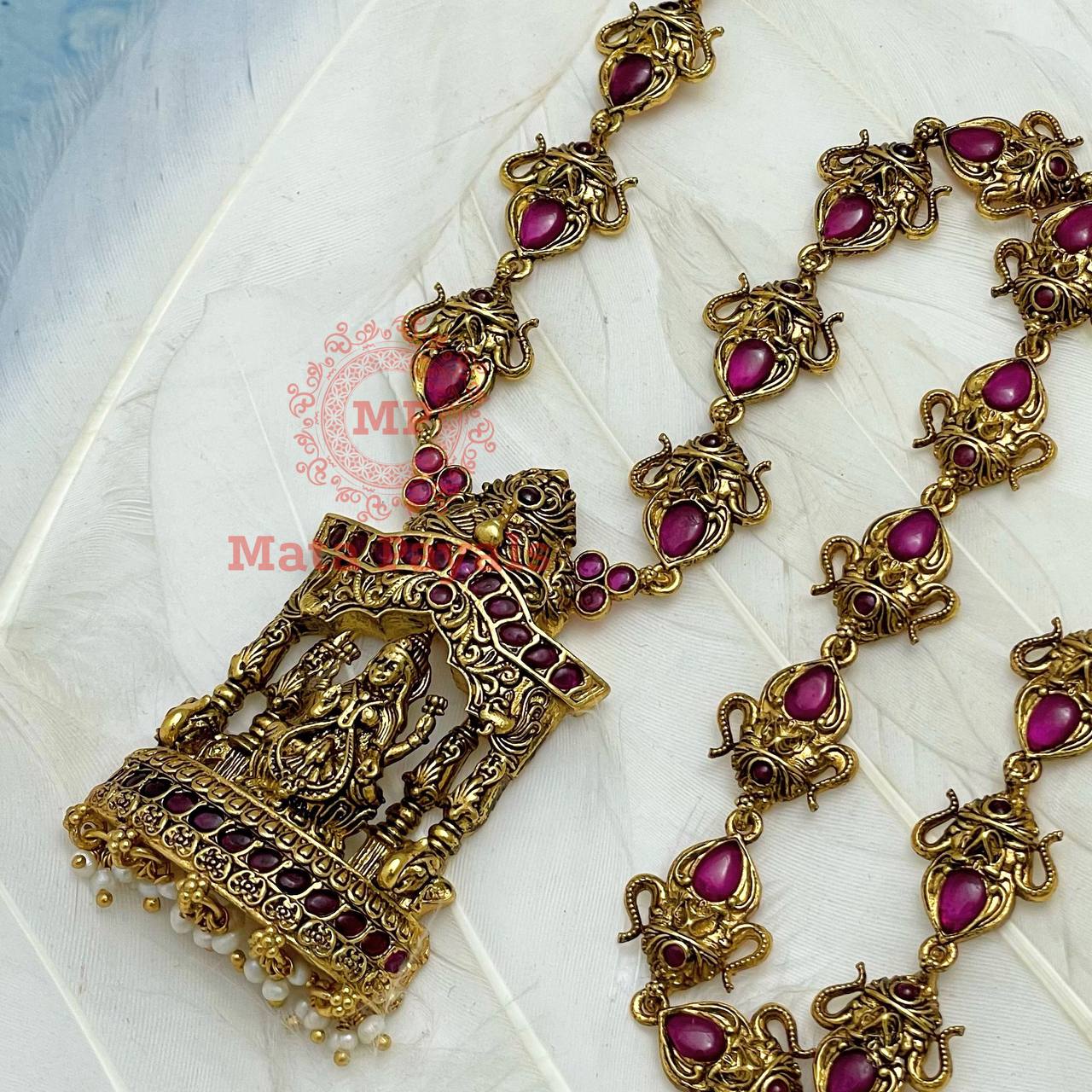 Devi Lakshmi Gold Silver Necklace.