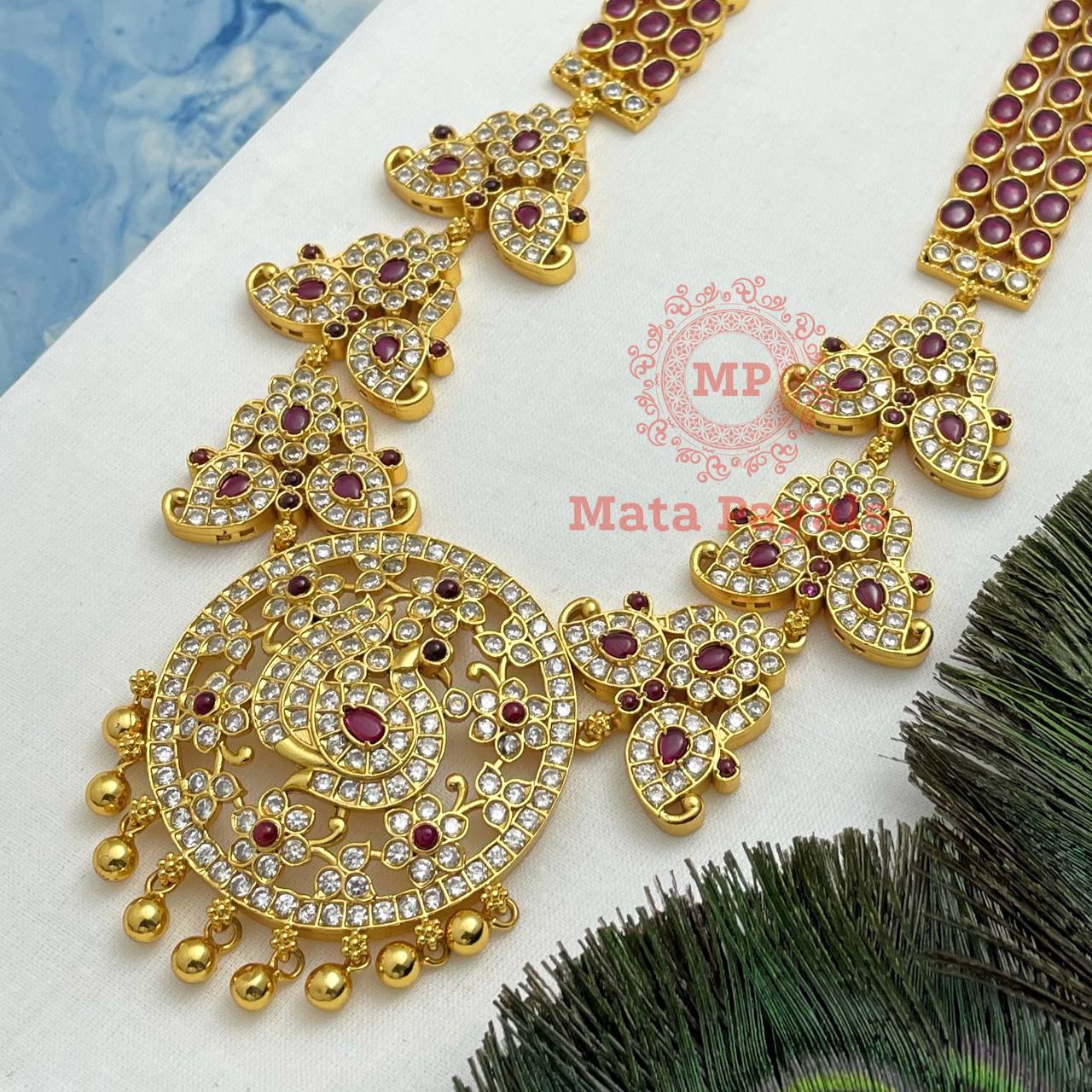 Mayur Mango Gold Necklace.