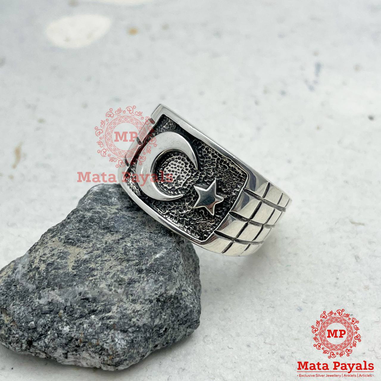 Glamlife Moon Star Drop Ring Diamond Stone Anti Tarnish Silver Stone  Adjustable Rings for Females Women