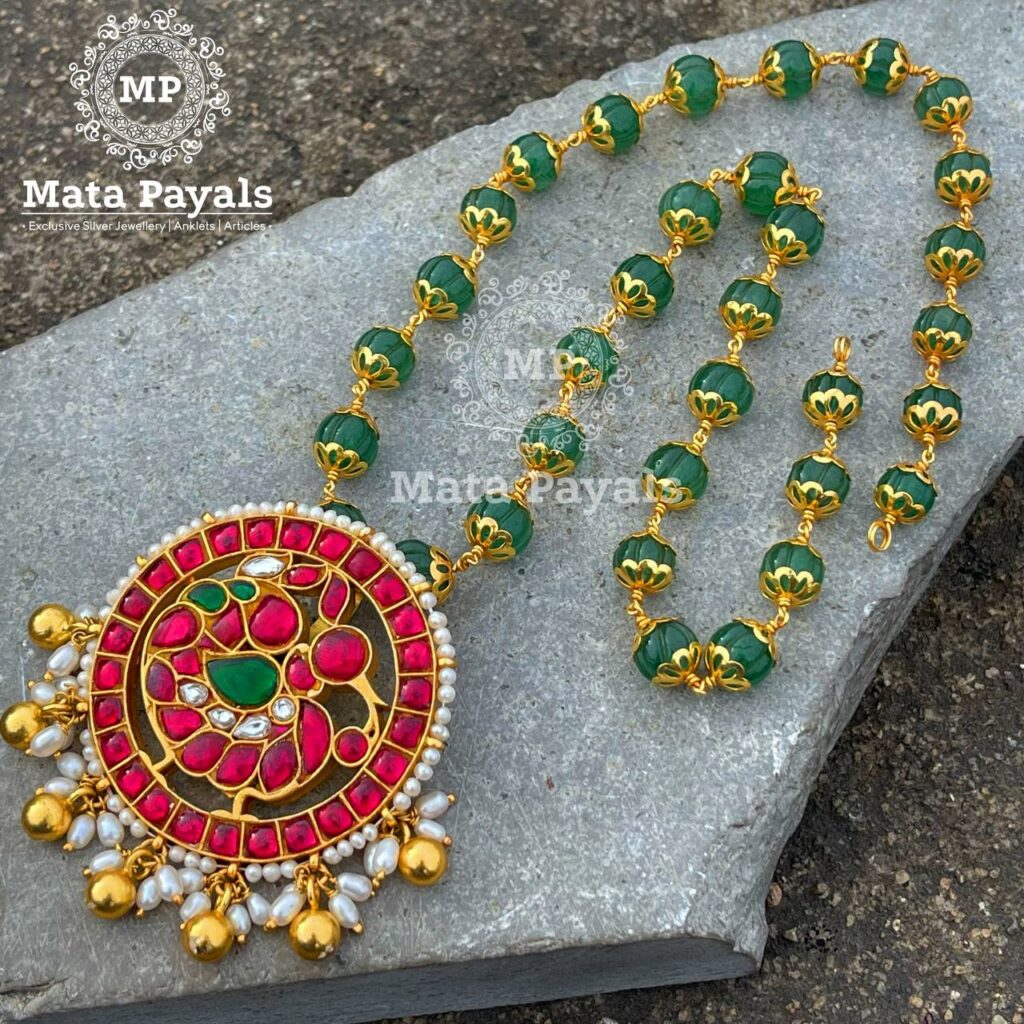 Mayur Gold Beaded Necklace
