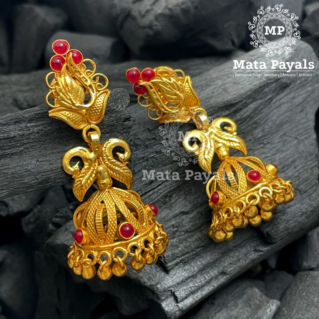 Jhumka Earrings For Women & Girls Traditional Temple Jewellery for Women &  Girls Chandballi
