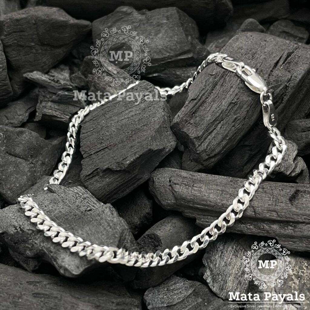 Interlinked Silver Men Bracelet