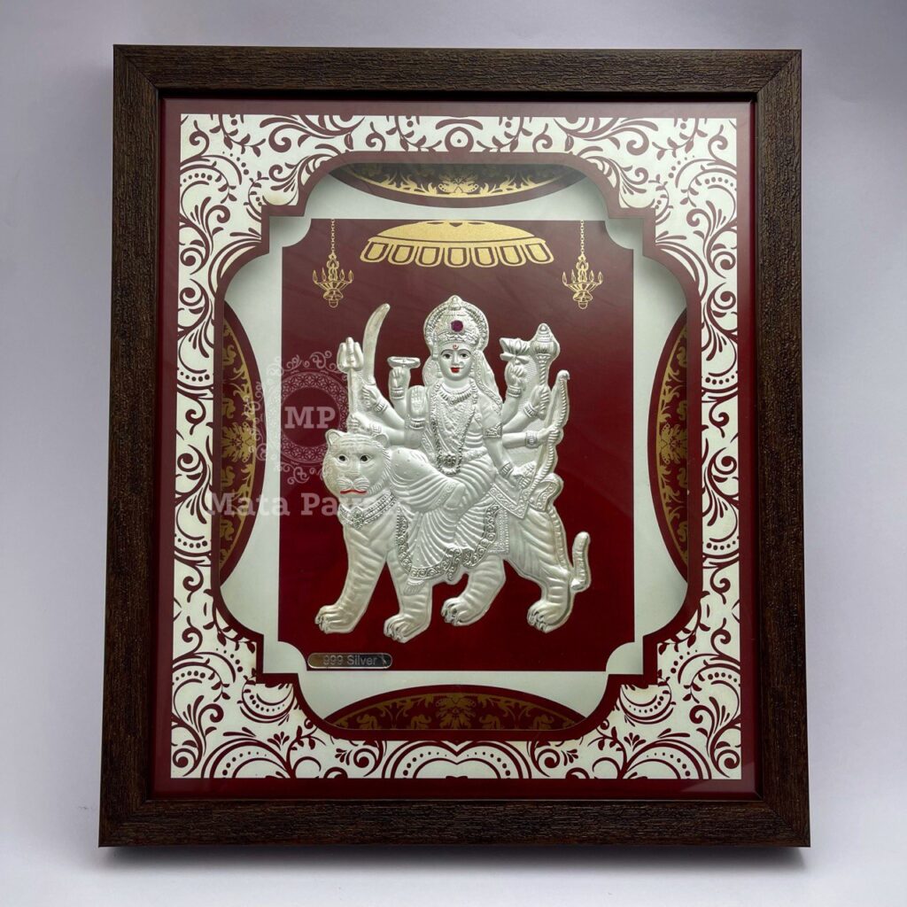 Maa Durga Silver 999 Frame