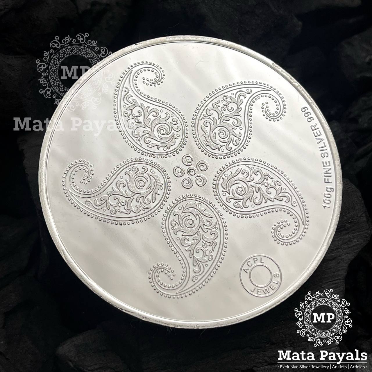 Peacock 100 gm Silver Coin