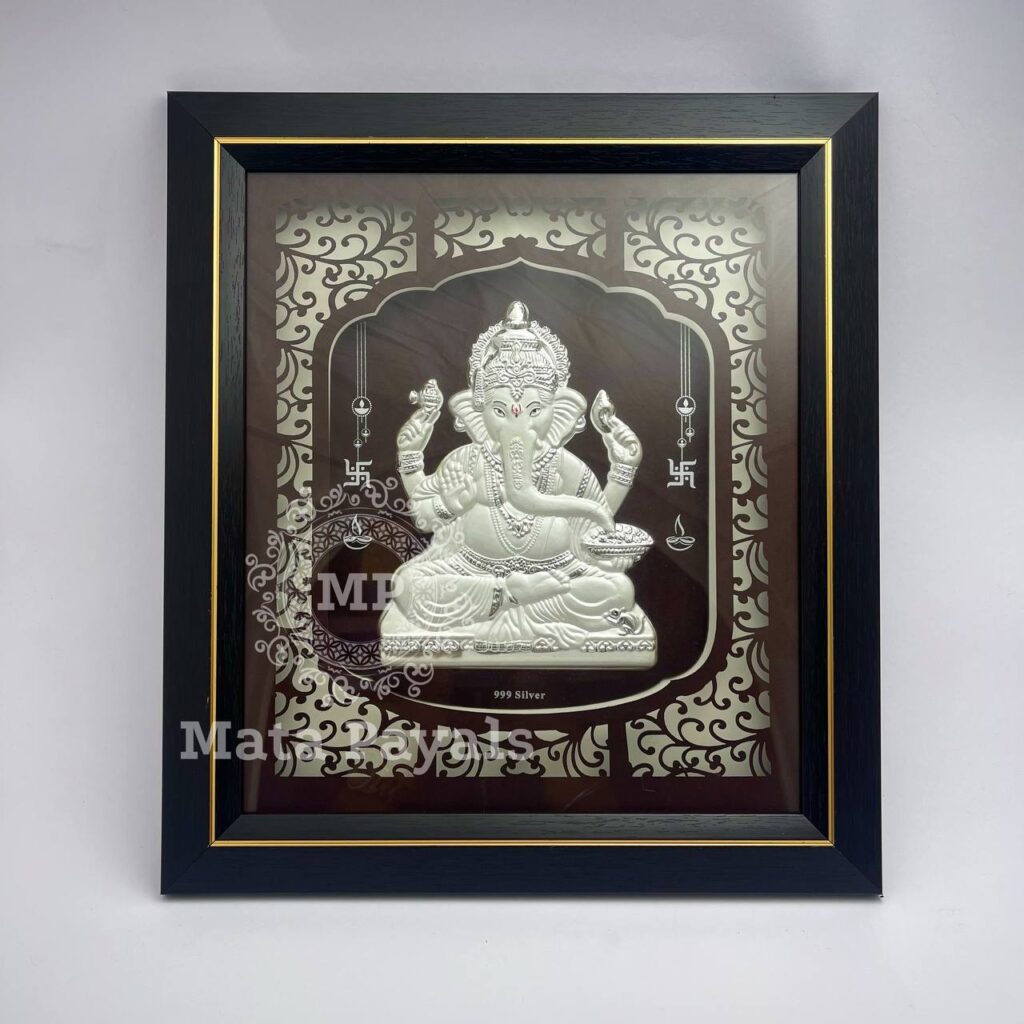 Shri Ganapathi Silver Frame