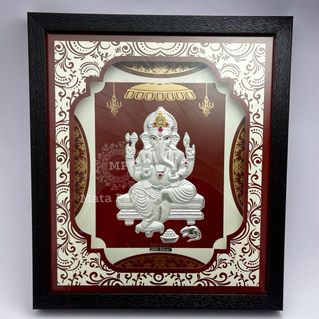 Shri Ganesha Silver 999 Frame
