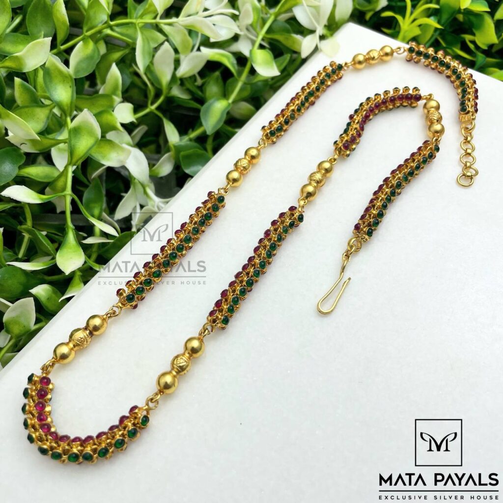 Colourful Gold Plated Neck Chain