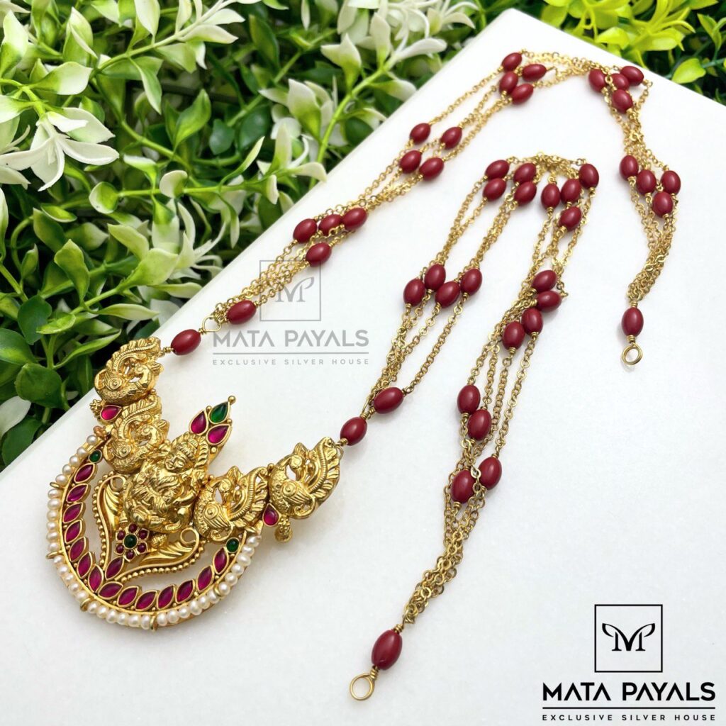 Coral Lakshmi Gold Necklace
