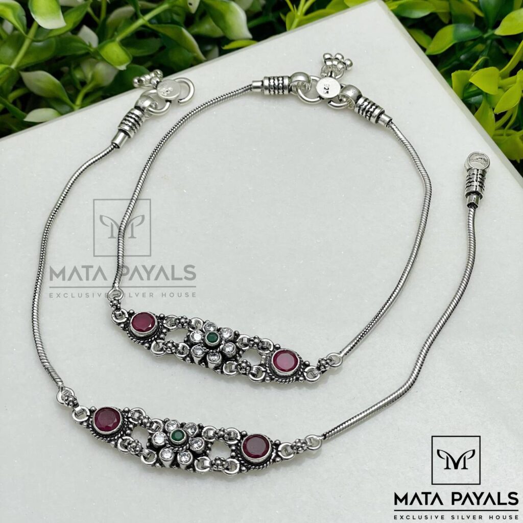 Fashionable Artistic Silver Anklet