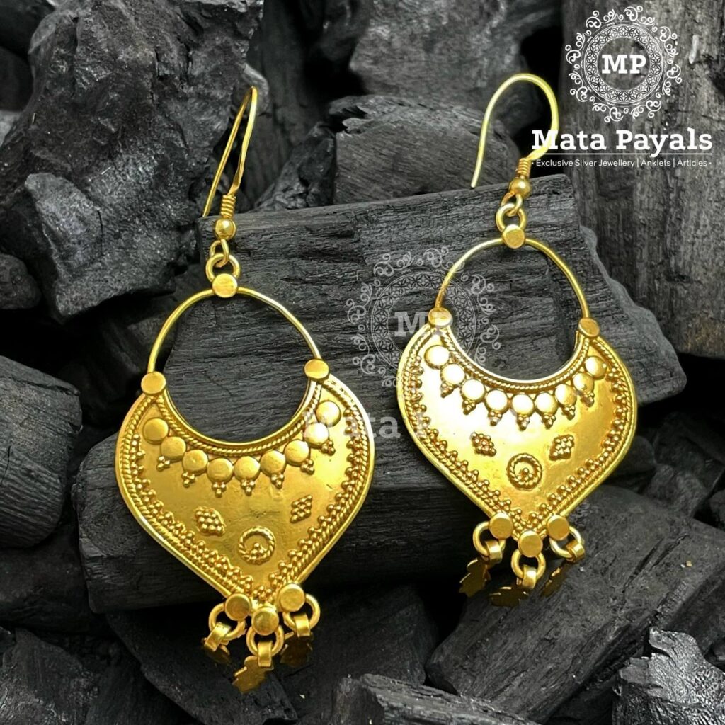 Galvanizing Silver Gold Plated Earring