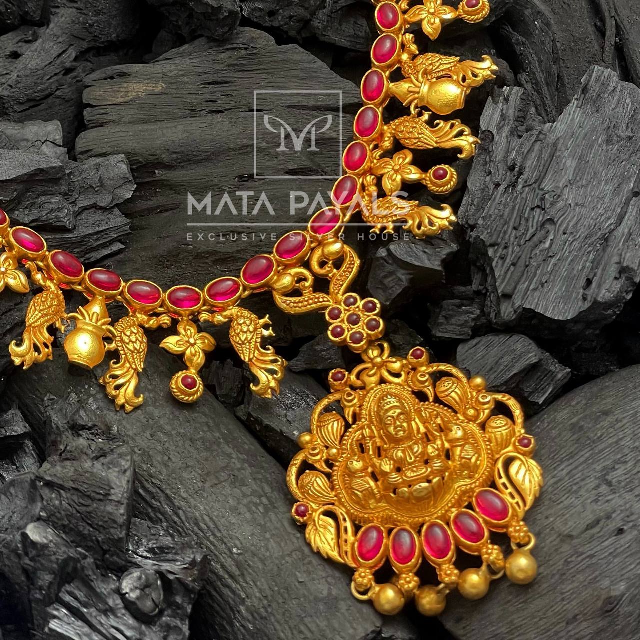 Lord Lakshmi Gold Plated Necklace.