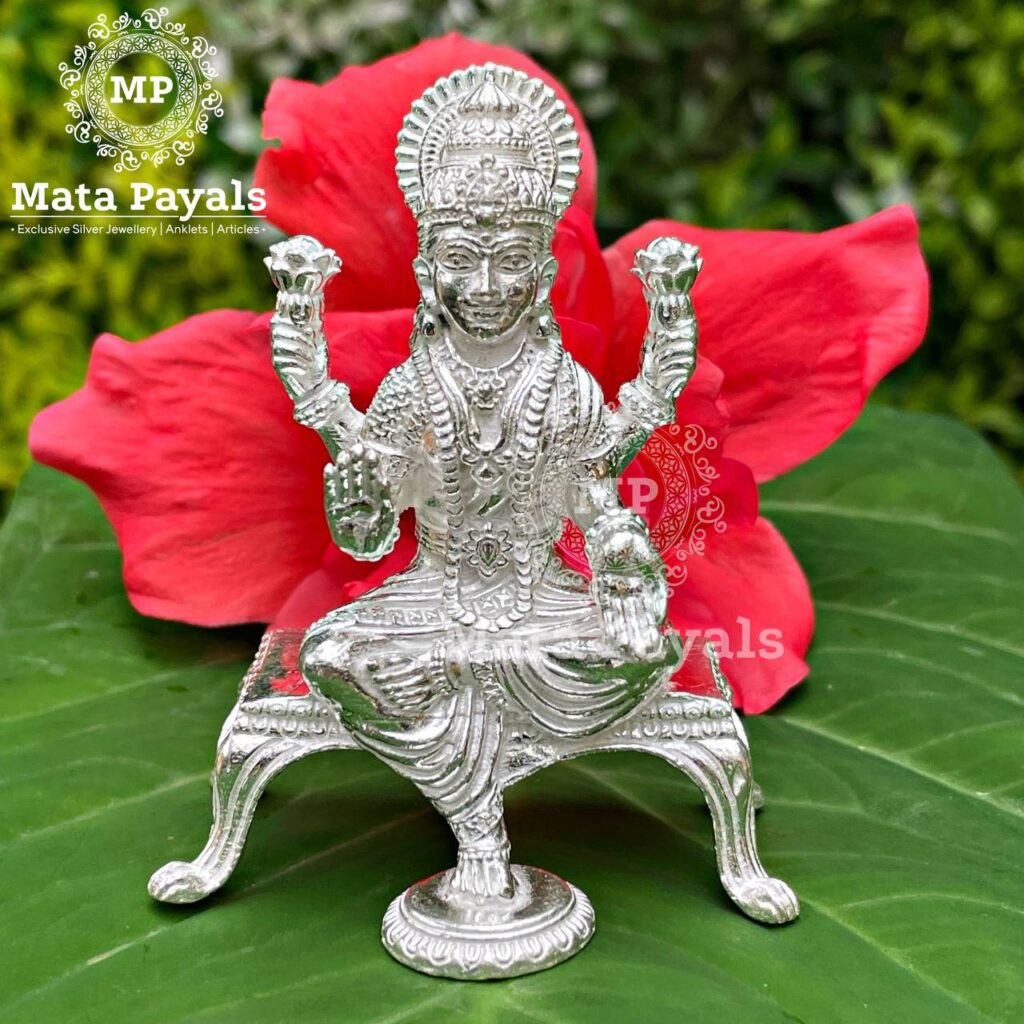 Shri Devi Lakshmi Silver Idol